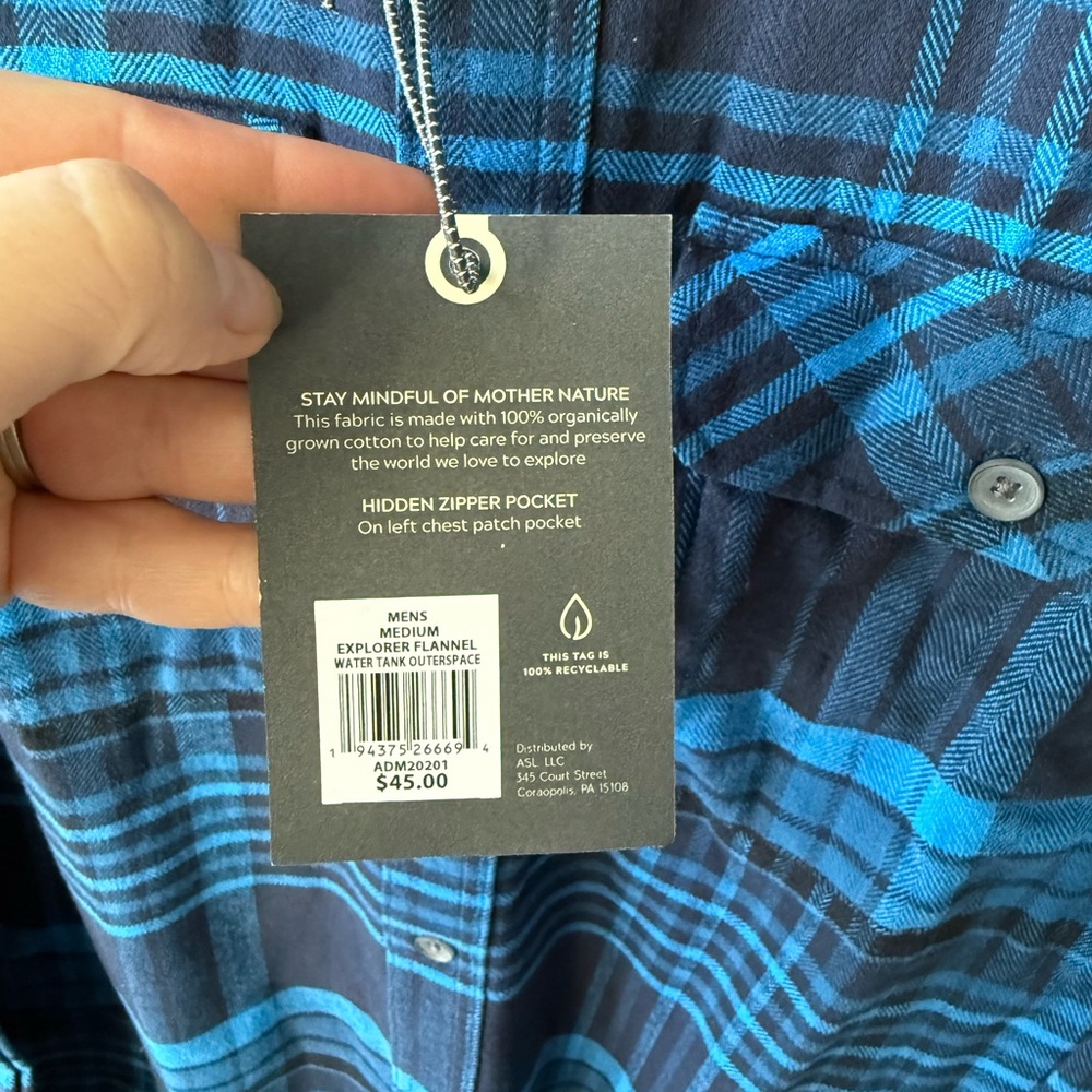 Alpine Design Blue Explorer Flannel‎ NWT - Picture 5 of 7